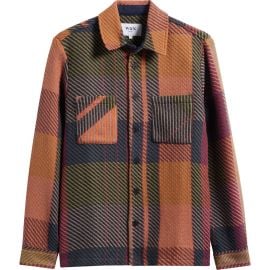Wax London Whiting Tempo Exploded Plaid Cotton Blend Button-Up Overshirt at Nordstrom