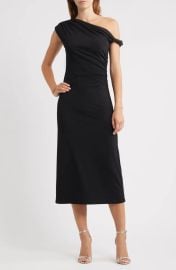 WayF Tara One Shoulder Cocktail Midi Dress at Nordstrom Rack