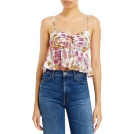 Wayf Tops Wayf Floral Print Eyelet Cropped Top Nwt Poshmark at Poshmark