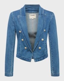 Wayne Crop Double Breast Jacket L Agence at Neiman Marcus