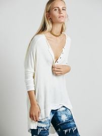 We The Free   Benedict Canyon Henley in Cream at Free People