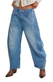 We The Free Good Luck Mid Rise Barrel Leg Jeans at Nordstrom