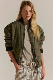 We The Free Jax Washed Bomber2 at Free People