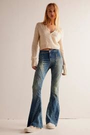 We The Free Mermaid Mid Rise Flare Jeans at Free People