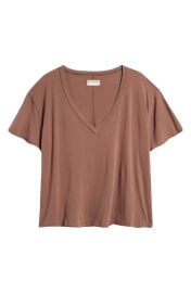 We The Free Nina V Neck Tee in Brown at Nordstrom