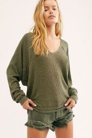 We The Free Santa Clara Thermal in Army Sage at Free People