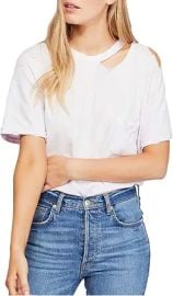 We The Free Womens Lucky Oversized Distressed T-Shirt Purple S at Amazon