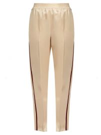 Web-Striped Duchesse Satin Trouser by Gucci at Matches