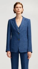 Weekend Blazer in Linen Denim curated on LTK at Print Fresh