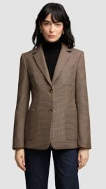 Weekend Blazer in Wool Brown Houndstooth curated on LTK at Argent