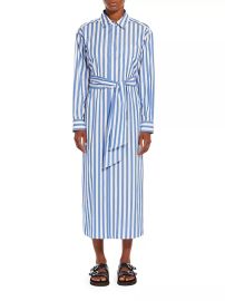 Weekend Max Mara Falasco Striped Cotton Shirtdress at Saks Fifth Avenue