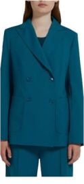 Weekend Max Mara Nervoso Double Breasted Blazer Blue Virgin Wool Size US 14 NEW eBay at eBay