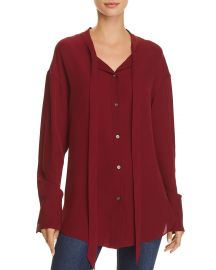 Weekender Tie-Neck Silk Shirt at Bloomingdales