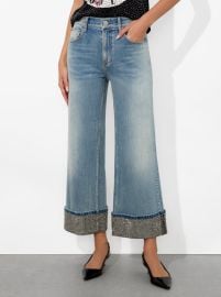 Weezy Embellished Jean In Sierra Light Blue Alice Olivia at Alice + Olivia