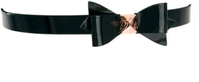 Weldon Patent Bow Belt by Ted Baker in black at Asos