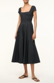 Wells Stretch Cotton Fit & Flare Midi Dress at Nordstrom