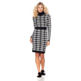 Wendy Williams Plaid Turtleneck Sweater Dress at HSN