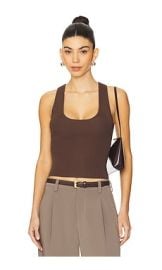 Weworewhat Deep V Top In Chestnut at Revolve