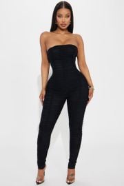 What It Is Mesh Jumpsuit - Black Fashion Nova at Fashion Nova