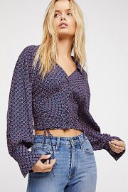 What You Need Printed Blouse  Free People at Free People