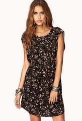 Whimsy Floral Shift Dress with Sash at Forever 21