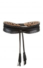 Whipstitch Faux-Leather Waist Belt at Bcbg