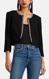 Whipstitched Crepe Neoprene Crop Jacket by Zac Posen at Barneys