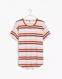 Whisper cotton crewneck hotsell tee in lennie stripe