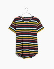 Whisper Cotton Crewneck Tee in Lennie Stripe by Madewell at Madewell