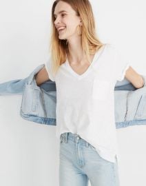 Whisper Cotton Vneck Tee at Madewell