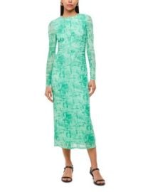 Whistles Brushwork Print Mesh Dress Bloomingdales at Bloomingdales