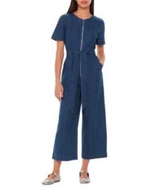 Whistles Denim Short Sleeve Jumpsuit Bloomingdales at Bloomingdales