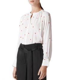 Whistles Embroidered Heart Blouse Women - Bloomingdale s at Bloomingdales