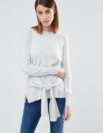 Whistles Long Sleeves Sweater with Tie Sleeve Front at asos com at Asos