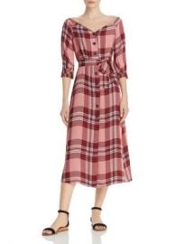 Whistles Off-the-Shoulder Plaid Dress - 100  Exclusive Women - Bloomingdale s at Bloomingdales