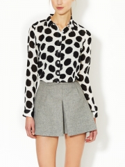 Whit Polka Dot Blouse at Gilt