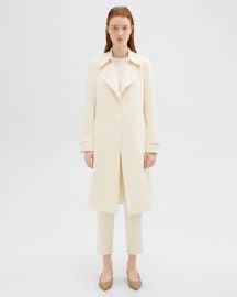 White Admiral Crepe Oaklane Trench Coat at Theory