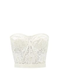 White Cordonetto-lace bustier  Dolce amp Gabbana  FASHION US at Matches