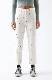 White Daisies High Rise Straight Leg Jeans at Pacsun