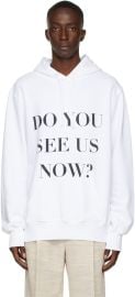 White Do You See Us Now Hoodie by Botter on Sale at ssense