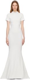 White Embroidered Maxi Dress at ssense