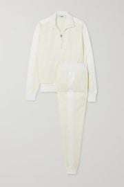 White Fendirama embossed jersey track jacket and pants set FENDI NET-A-PORTER at Net a Porter