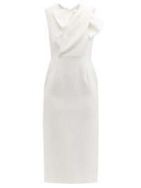 White Flandre draped-crepe dress  Roksanda  FASHION US at Matches