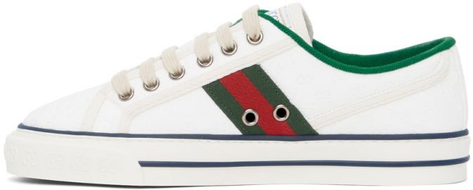 White GG Supreme \\\'Gucci Tennis 1977\\\' Sneakers at Ssense