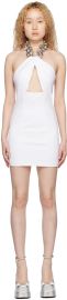 White Grape Cluster Halter Dress by AREA on Sale at Ssense