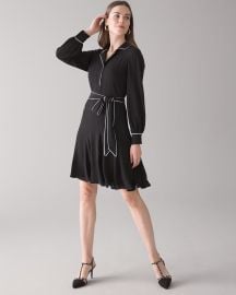 White House Black Market Contrast Trim Godet Dress at WHBM