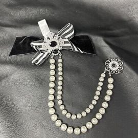 White House Black Market Faux Pearl Crystals Brooch Statement Corsage WHBM eBay at eBay