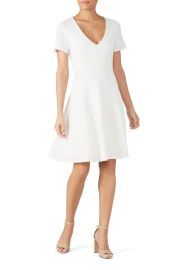 White Knit Flare Dress by Slate ampamp Willow Rent the Runway at Rent the Runway