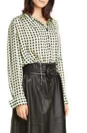 White Label Gingham Georgette Blouse at Nordstrom