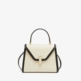 White Leather Mini top handle bag Valextra Iside at Valextra